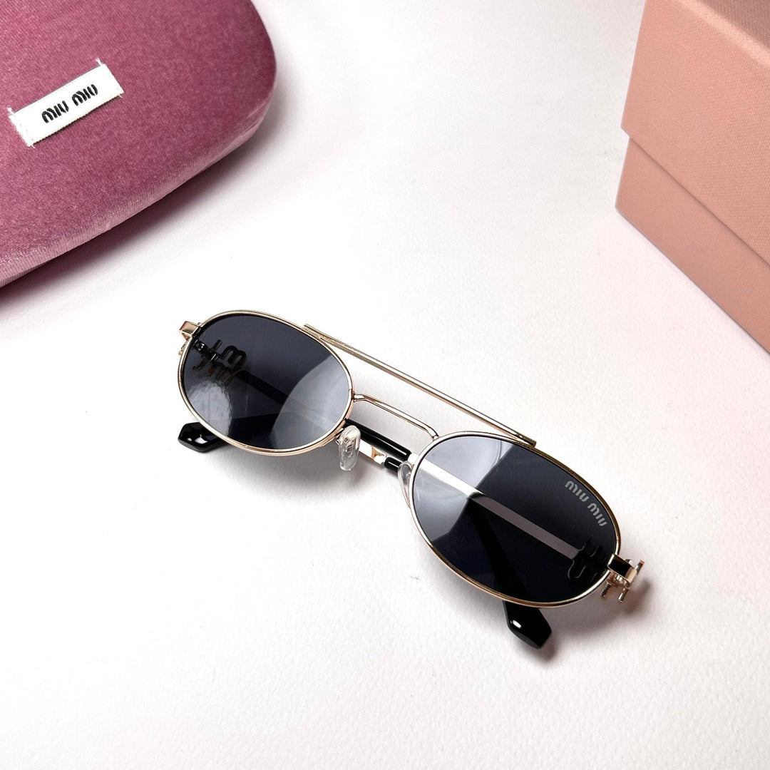 Miu Miu Logo - Golden Black