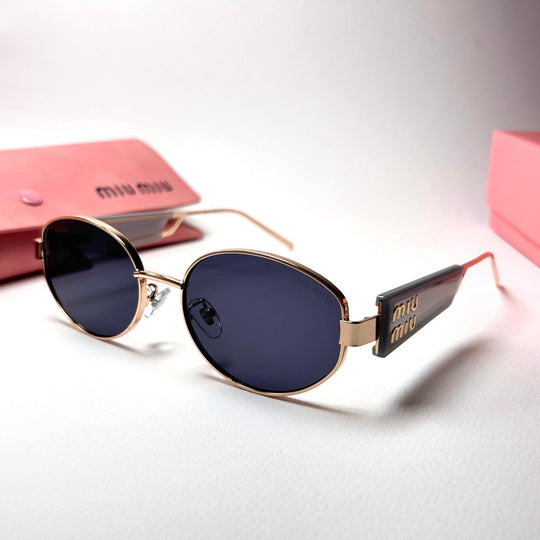 Miu Miu Oval MU53WS - Golden Black