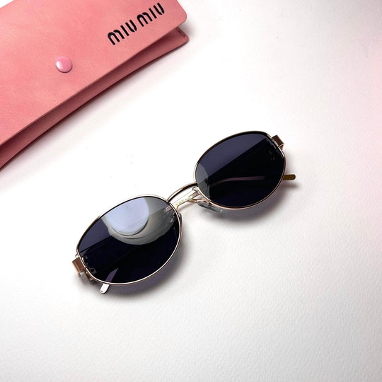 Miu Miu Oval MU53WS - Golden Black