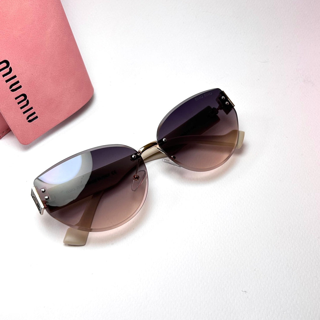 Miu Miu Rimless Cat Eye - Peach Gradient