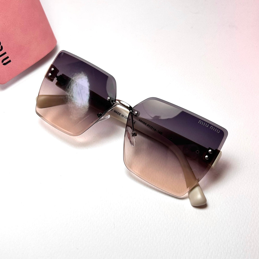 Miu Miu Rimless Squarer - Peach Gradient