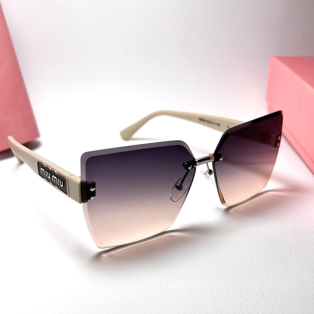 Miu Miu Rimless Squarer - Peach Gradient