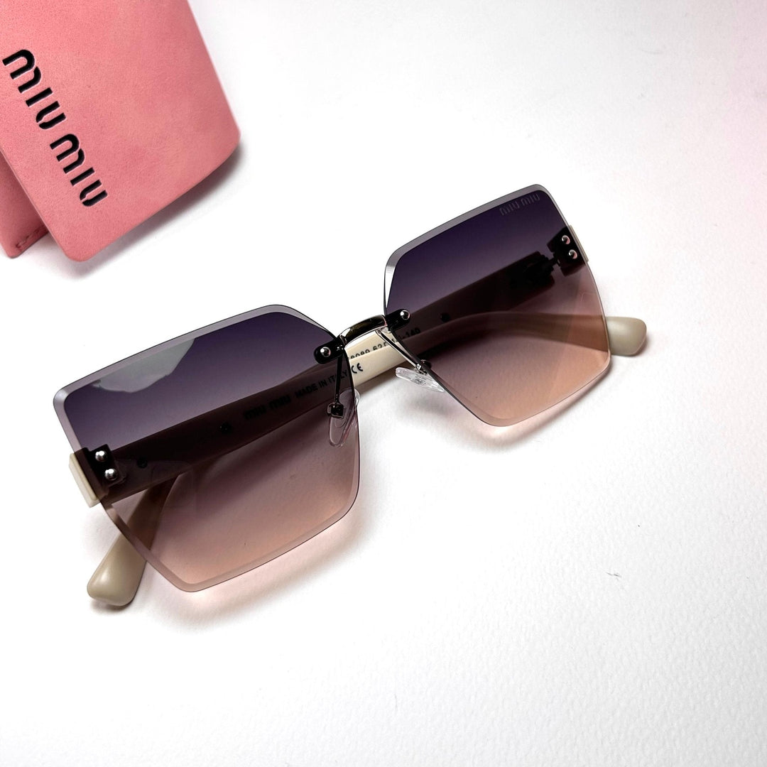 Miu Miu Rimless Squarer - Peach Gradient