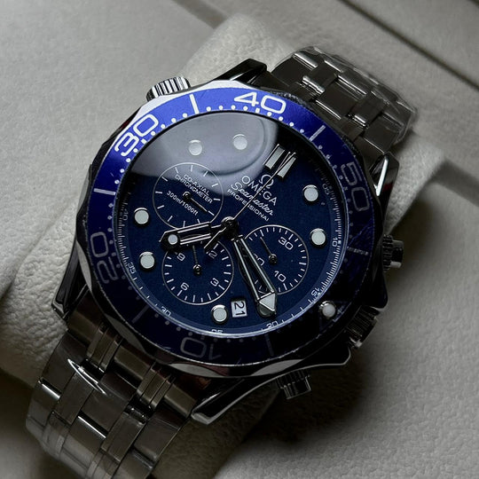Omega Seamaster Co-Axial Chronometer - Silver Blue
