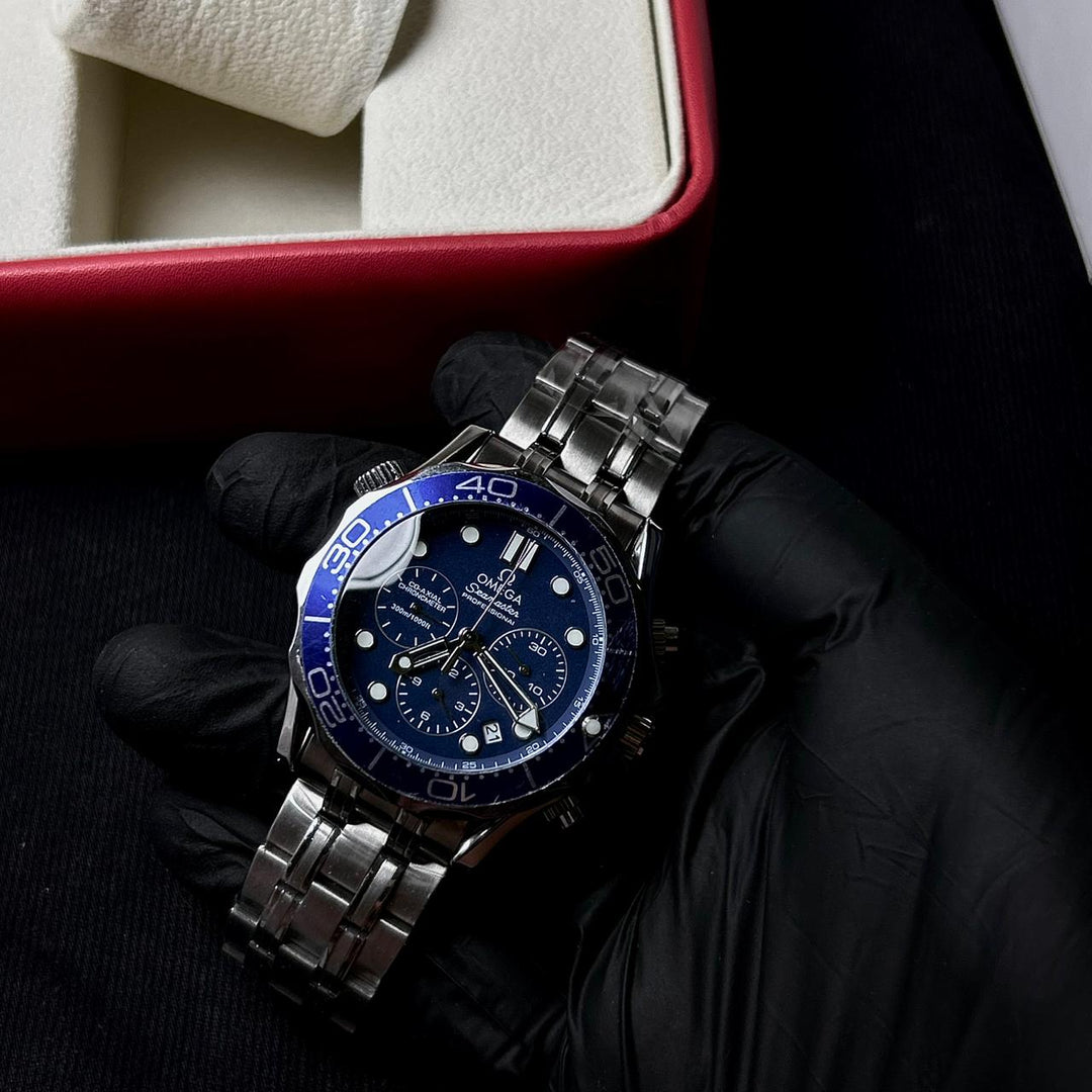 Omega Seamaster Co-Axial Chronometer - Silver Blue
