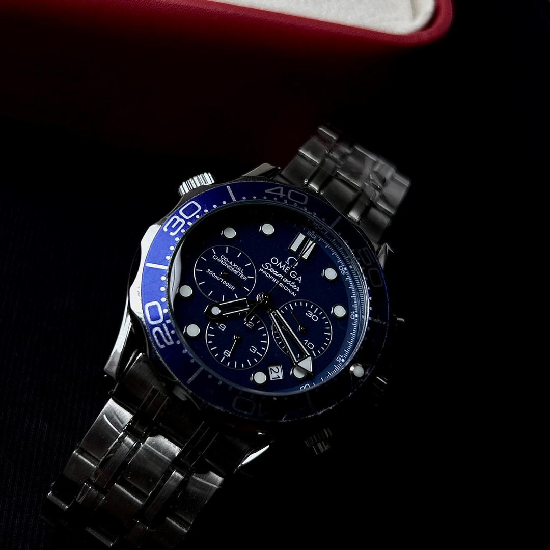 Omega Seamaster Co-Axial Chronometer - Silver Blue