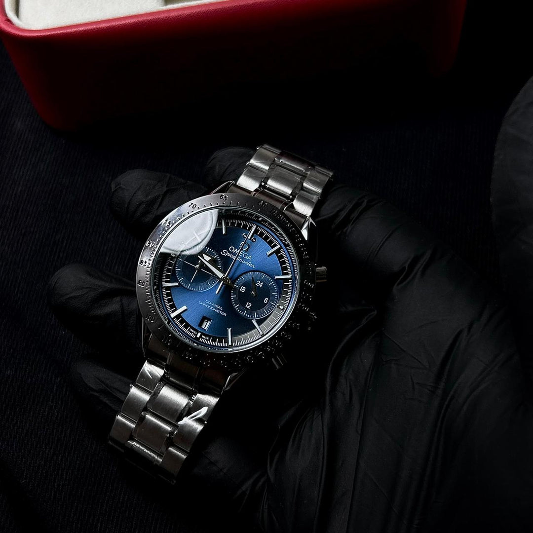 Omega Speedmaster Co-Axial Chronometer PRV Edition – Silver Blue