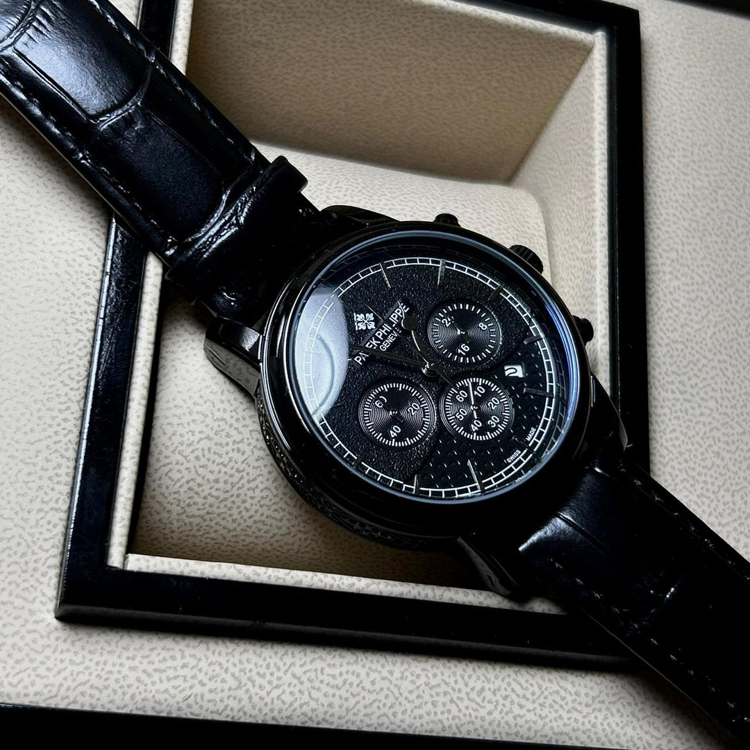 Patek Philippe Complications Chronograph Alligator Leather Edition – Black