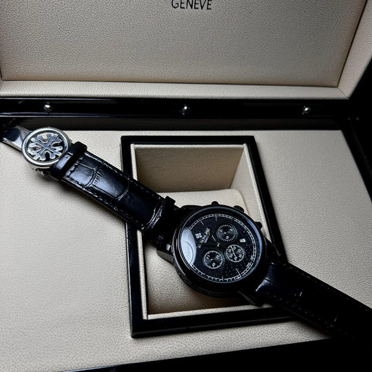 Patek Philippe Complications Chronograph Alligator Leather Edition – Black