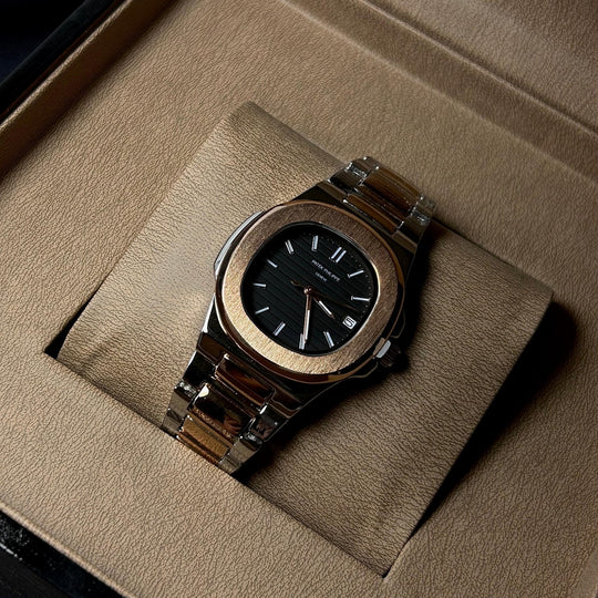 Patek Philippe Nautilus For Her - Two Tone Rose Gold Black