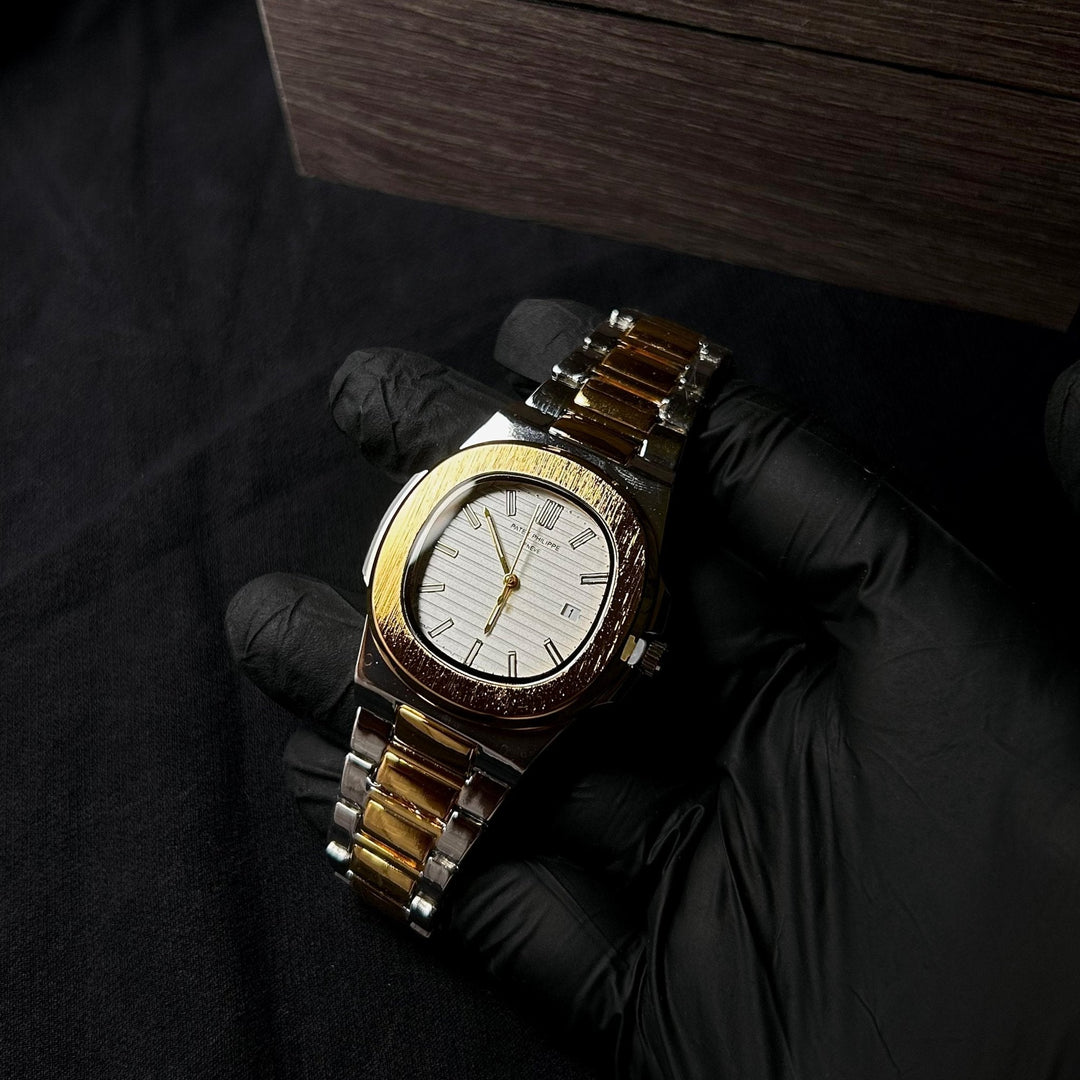 Patek Philippe Nautilus For Him – Two Tone Golden White