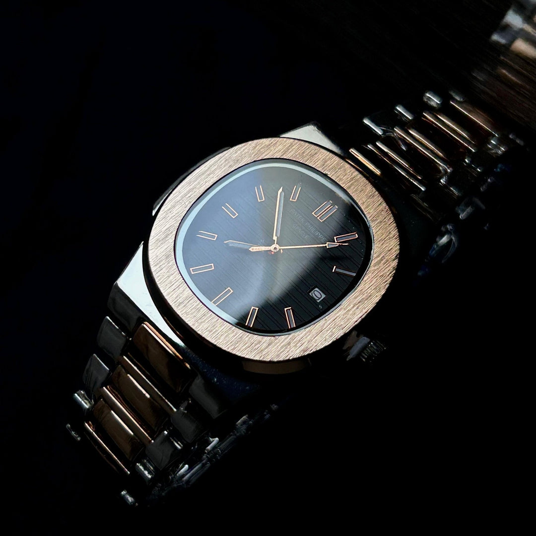 Patek Philippe Nautilus For Him – Two Tone Rose Gold Black