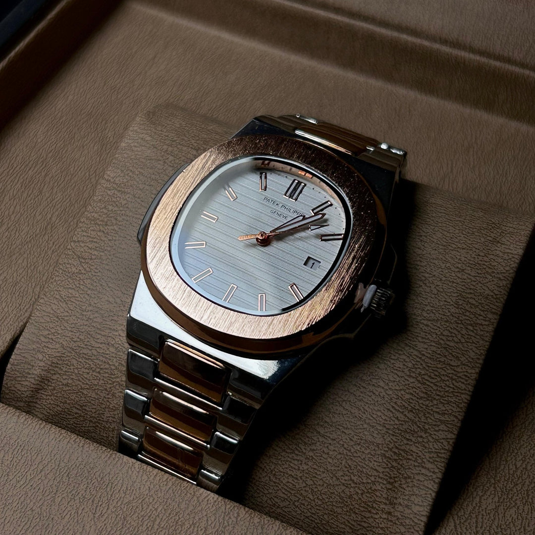 Patek Philippe Nautilus For Him – Two Tone Rose Gold White