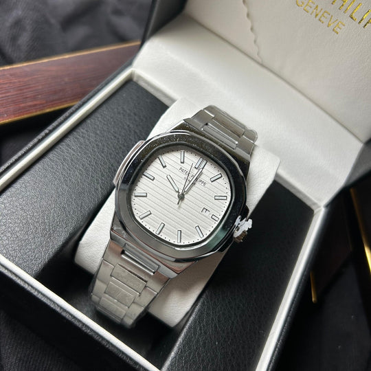 Patek Philippe Nautilus Homage For Him – Silver & White Dial