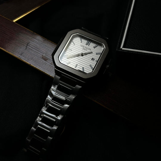 Patek Philippe Cubitus  For Him – Full Black Steel with Silver Dial