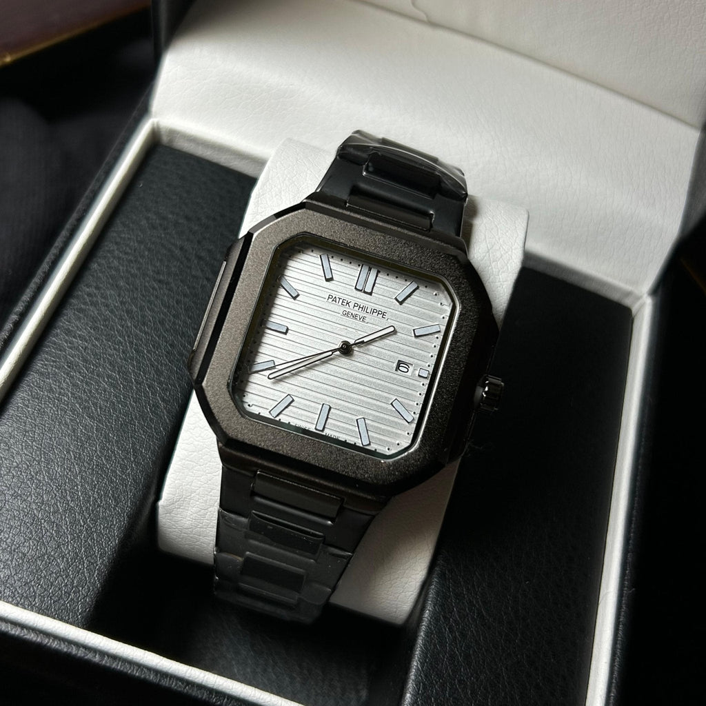 Patek Philippe Cubitus  For Him – Full Black Steel with Silver Dial