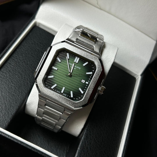 Patek Philippe Cubitus  For Him – Silver Tone Green Dial