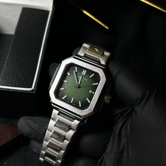 Patek Philippe Cubitus  For Him – Silver Tone Green Dial
