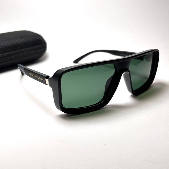 Porsche Design Polarized Shield Vision – Matte Black & Green Lens
