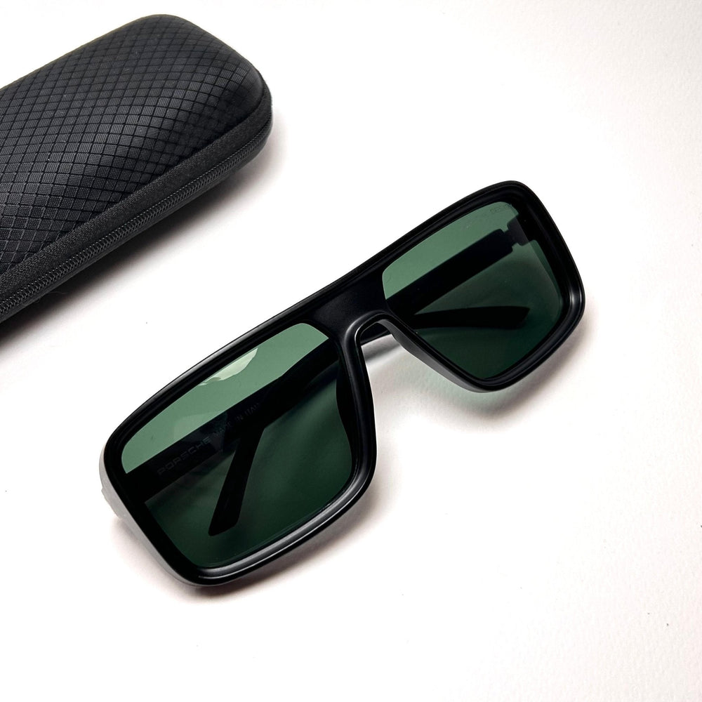 Porsche Design Polarized Shield Vision – Matte Black & Green Lens