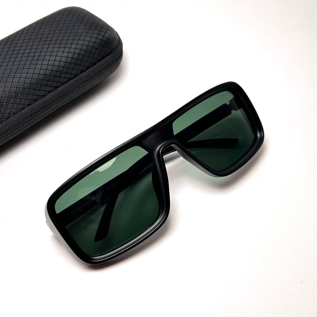 Porsche Design Polarized Shield Vision – Matte Black & Green Lens
