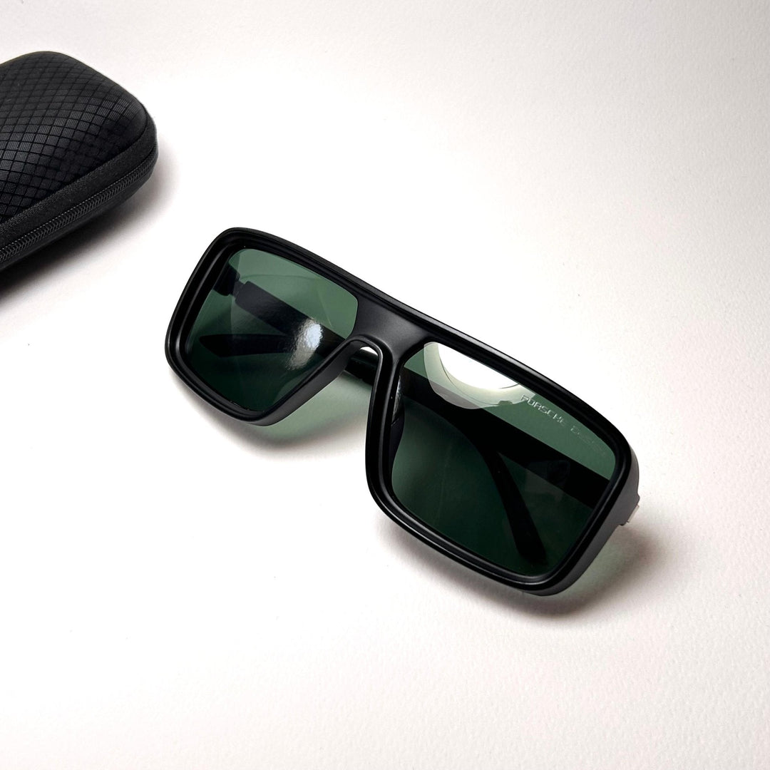 Porsche Design Polarized Shield Vision – Matte Black & Green Lens