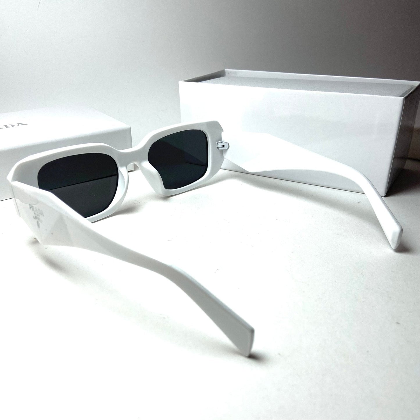 Prada Geometric White Glosse