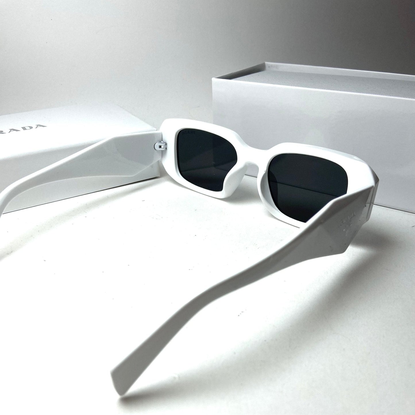 Prada Geometric White Glosse