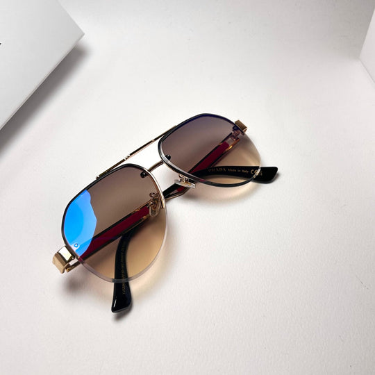 Prada Linea Rossa Aviator - Brown Mirror