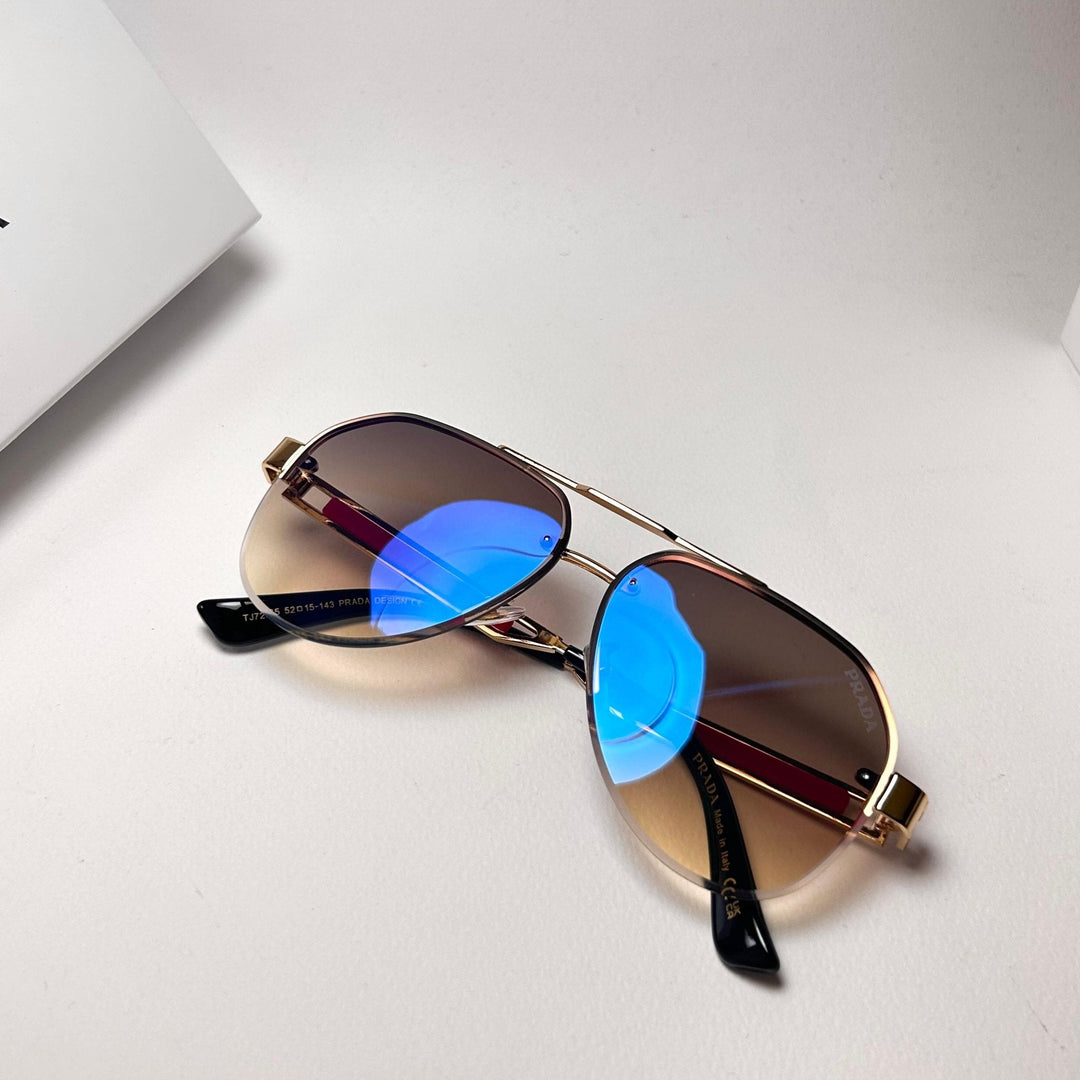 Prada Linea Rossa Aviator - Brown Mirror