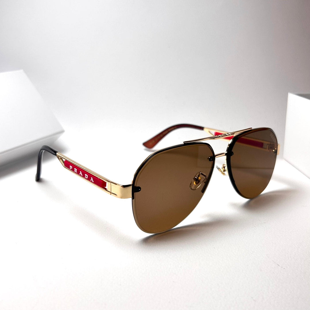 Prada Linea Rossa Aviator - Golden Brown