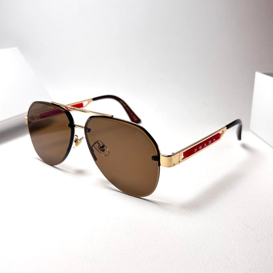 Prada Linea Rossa Aviator - Golden Brown