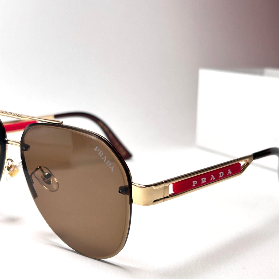 Prada Linea Rossa Aviator - Golden Brown