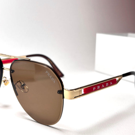 Prada Linea Rossa Aviator - Golden Brown