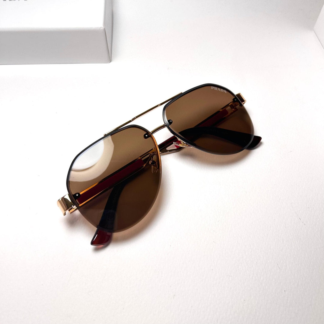 Prada Linea Rossa Aviator - Golden Brown
