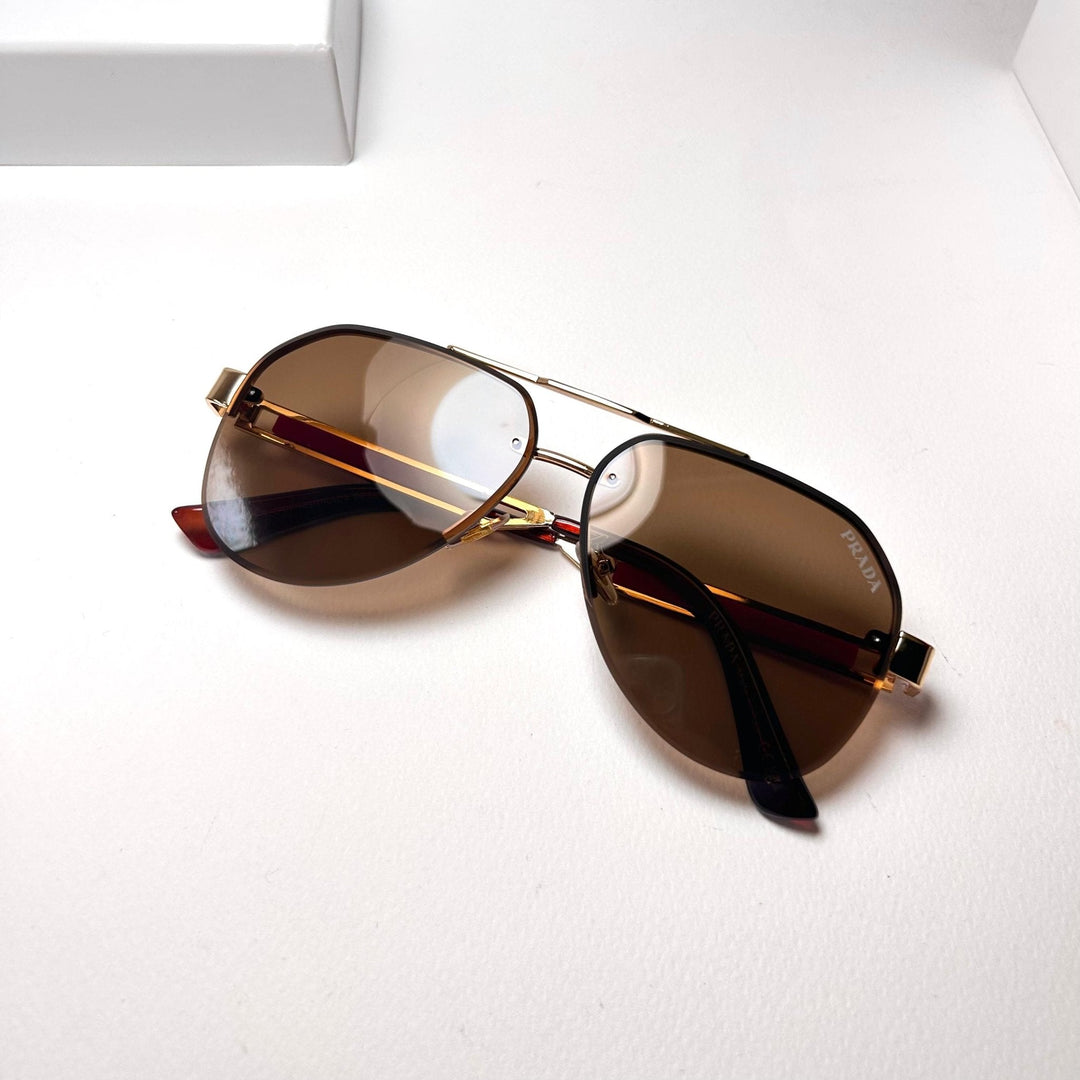 Prada Linea Rossa Aviator - Golden Brown