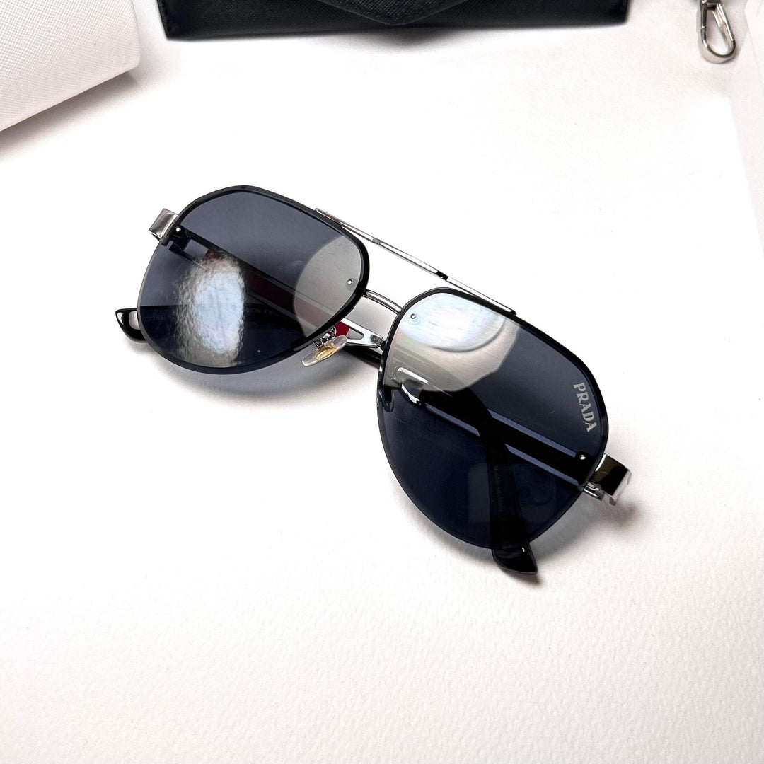 Prada Linea Rossa Aviator - Silver