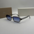 Dior Rectangular Sunglasses – Transparent Grey / Blue Gradient Lenses