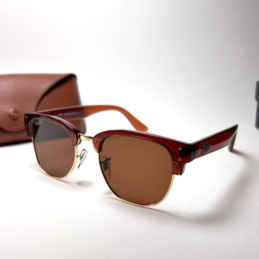 Ray Ban Clubmaster Reverse RB0504 – Transparent Brown Polarized