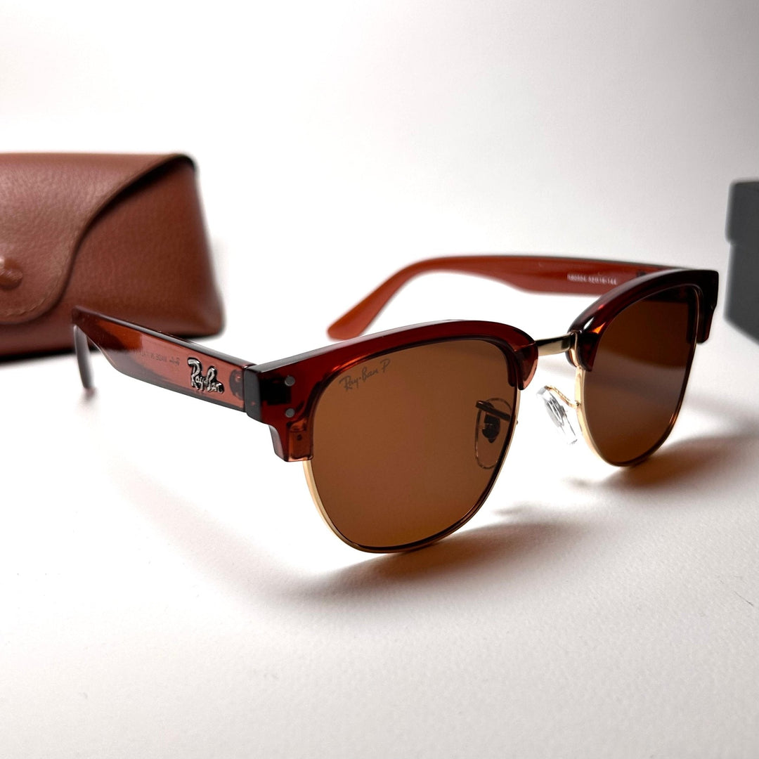 Ray Ban Clubmaster Reverse RB0504 – Transparent Brown Polarized
