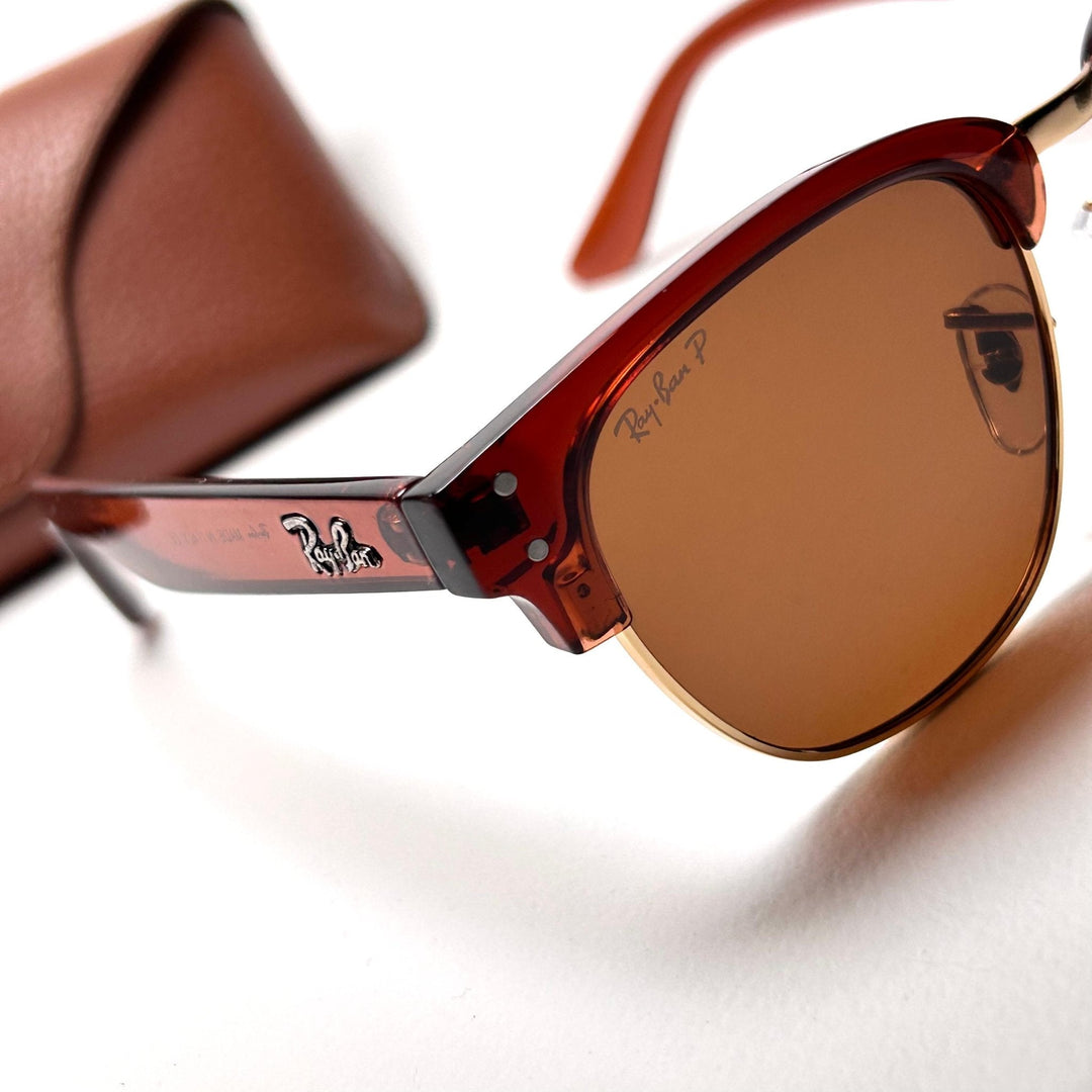 Ray Ban Clubmaster Reverse RB0504 – Transparent Brown Polarized