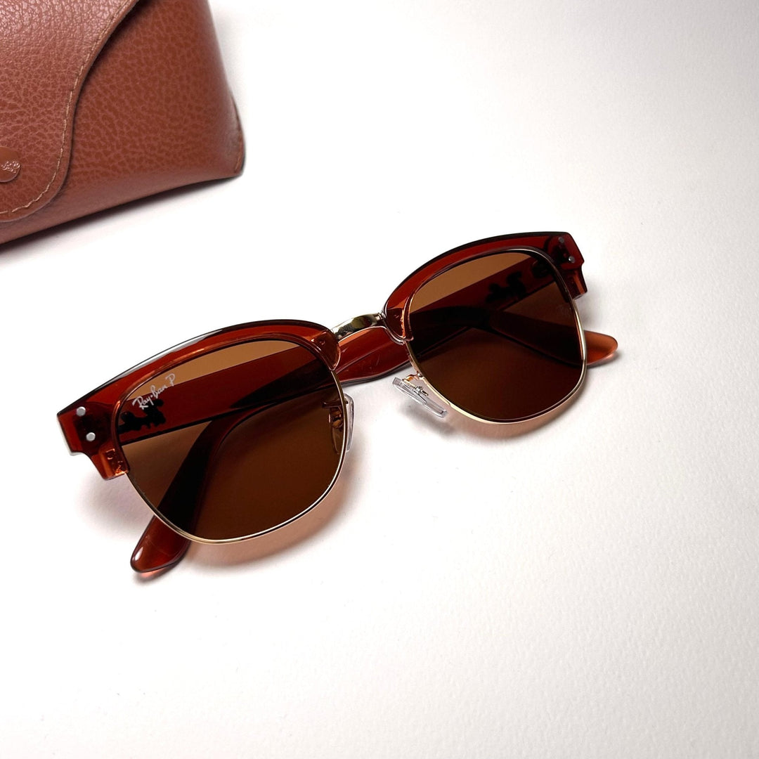 Ray Ban Clubmaster Reverse RB0504 – Transparent Brown Polarized