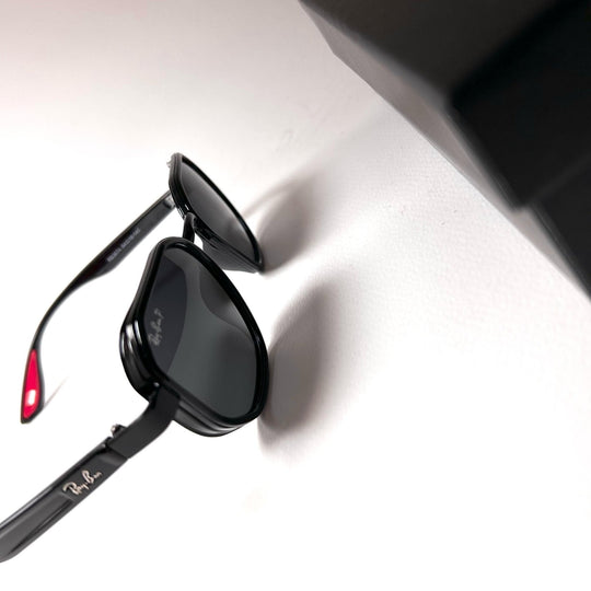 Ray Ban Geometric Polarized Scuderia Ferrari - Black Gloss