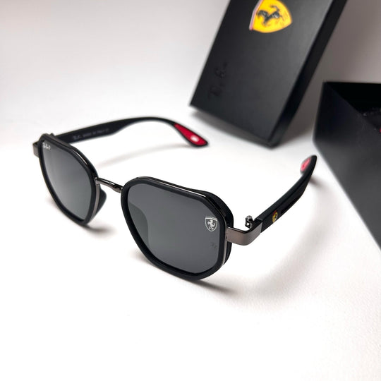 Ray Ban Geometric Polarized Scuderia Ferrari - Black matte