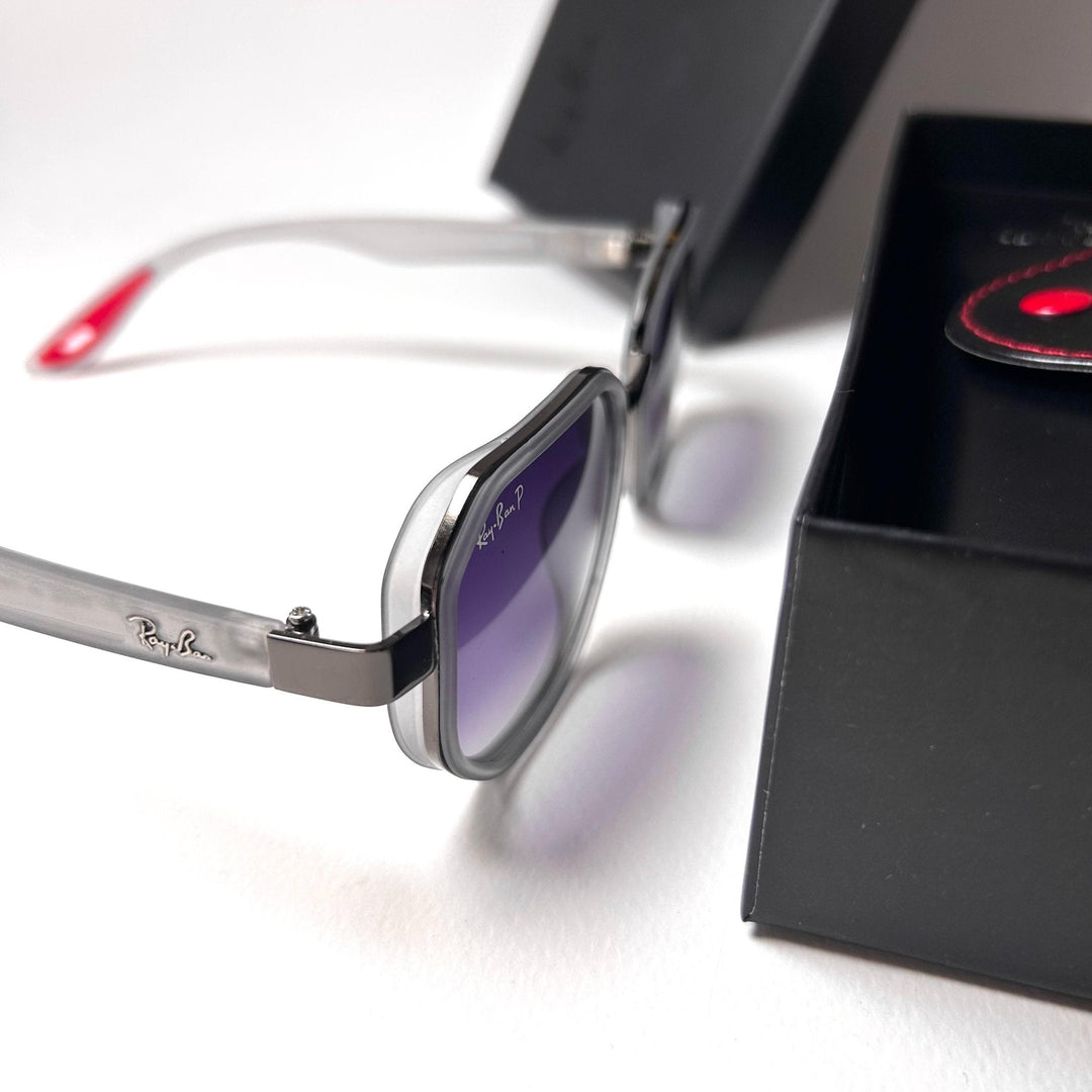 Ray Ban Geometric Polarized Scuderia Ferrari - Purple Grey