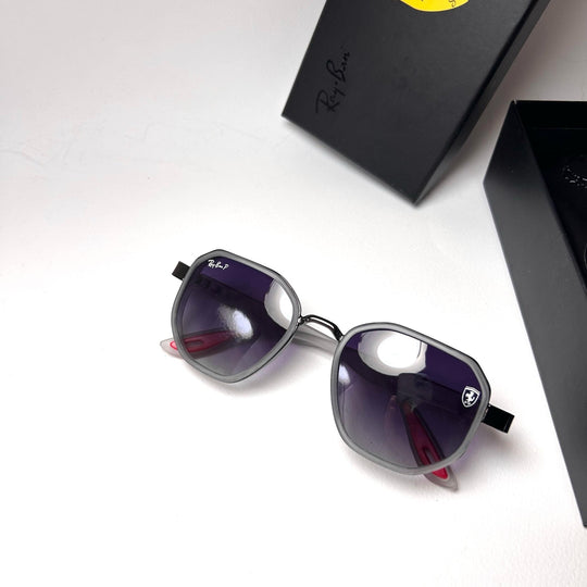Ray Ban Geometric Polarized Scuderia Ferrari - Purple Grey