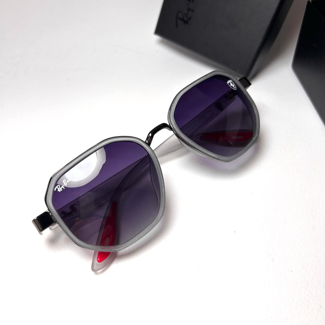 Ray Ban Geometric Polarized Scuderia Ferrari - Purple Grey