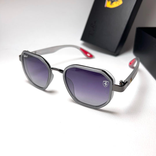 Ray Ban Geometric Polarized Scuderia Ferrari - Purple Grey