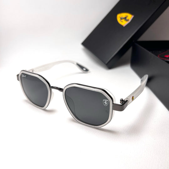 Ray Ban Geometric Polarized Scuderia Ferrari - White