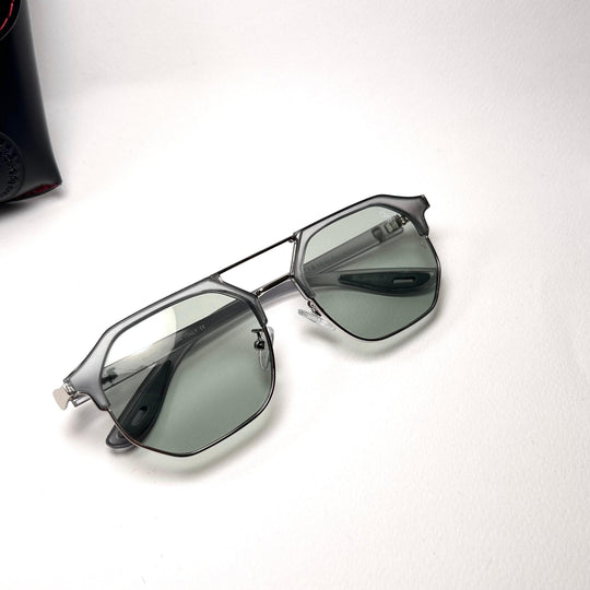 Ray Ban Geometric Squarish Scuderia Ferrari - Light Mint Transparent Gray